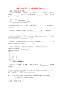 广东省深圳市实验学校小升初数学模拟试卷(3)