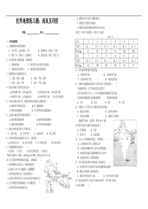 世界地理练习题：南亚与印度