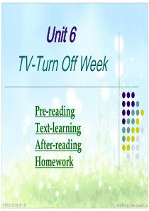 Book2-Unit-6-Tv-turn-off-week-职业英语第二册第六单元-不看电视周