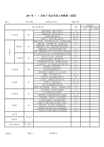 广告公司员工考核表