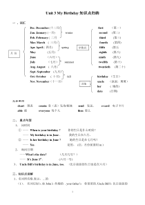 PEP人教版五年级英语下册Unit3知识点归纳