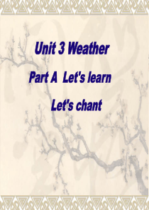 PEP人教版四年级英语下册Unit-3-weather-A-lets-learn-ppt课件