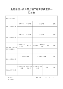 危大专项检查表