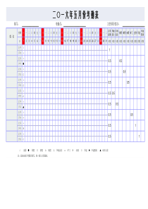 Excel-考勤表模板-电子版自动统计考勤表公式