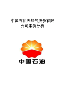 中国石油天然气股份有限公司案例分析