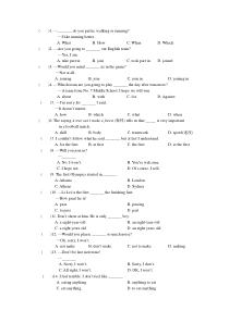 仁爱版八年级英语上册经典单选50道