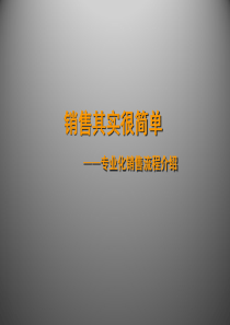 销售其实很简单——专业化销售流程介绍