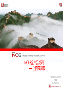 NC63全产品培训课件-全面预算