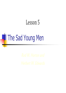 高级英语课件The-Sad-Young-Men