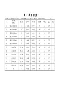 资料用表及施工试验台账