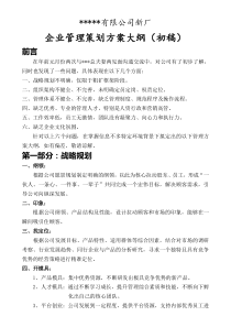 公司企业管理策划方案