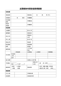 最专业的房地产市调表