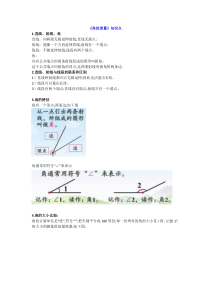 人教版四年级上册数学第三单元《角的度量》知识点汇总附习题