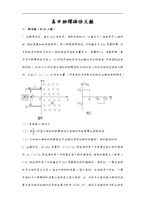 高中物理磁场大题(超全)