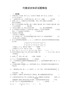 六年级数学代数初步知识练习题