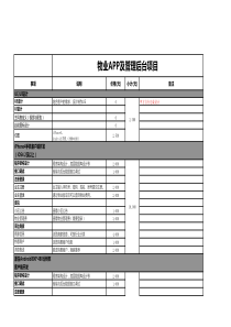 物业APP报价清单