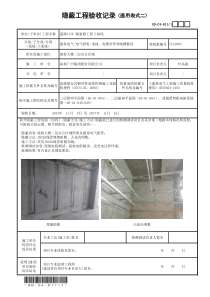 隐蔽工程验收记录(通用表式二)