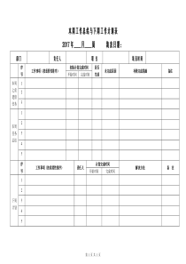 周工作总结计划表格(全)