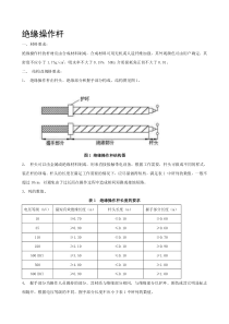 绝缘操作杆技术规范说明