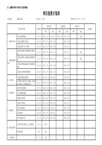 项目进度计划表