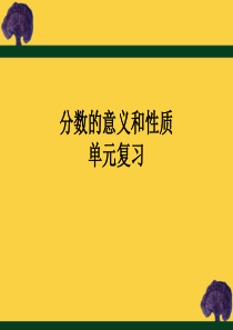 分数的意义和性质单元复习----青岛版五四制