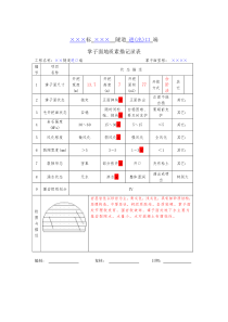 掌子面地质素描记录表(模板)