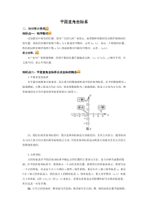 平面直角坐标系知识点总结