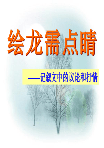 记叙文中的议论和抒情