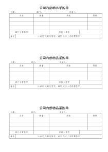 公司内部物品采购单