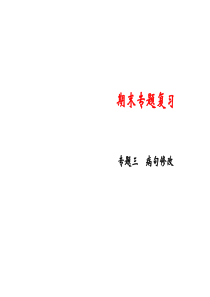 2019秋人教部编版九年级语文上册课件：期末专题复习-专题3-病句修改(共10张PPT)