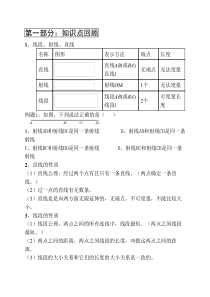 线段、射线、直线单元复习资料