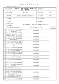 路灯安装检验批验收记录表