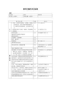 肺叩打操作评分标准建议(最新版2015)