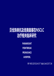 贝伐珠单抗及培美相关临床研究汇总PPT幻灯片课件