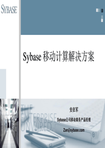 Sybase公司移动商务产品经理