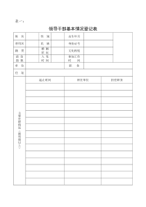 领导干部廉政档案登记表---空表