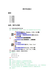 计算机组成原理期末考试重点(整理供参考)