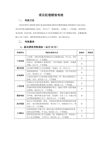 建筑公司绩效考核-考核办法