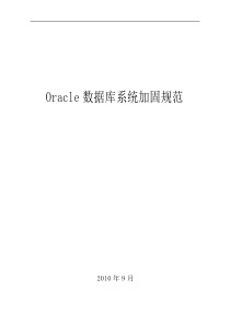 oracle数据库系统加固规范