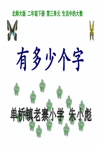 北师大版二年级数学下册《有多少个字》ppt