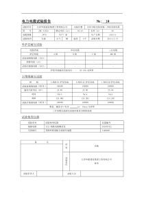 10KV电力电缆试验报告