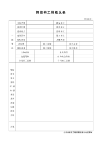 钢结构工程概况表