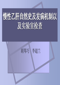 慢性乙肝自然史及发病机制以及实验室检查