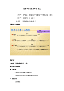 巴塞尔协议主要内容、优缺点