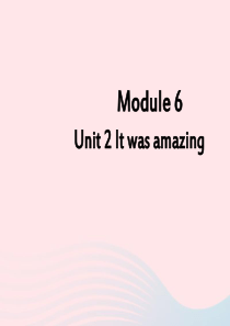 五年级英语下册Module6Unit2Itwasamazing课件1外研版(一起)