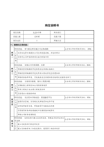 广西创新港湾工程有限公司总会计师岗位说明书