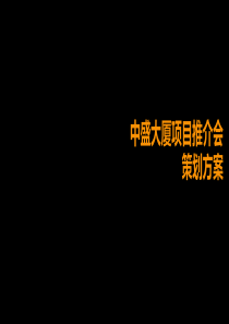 中盛大厦推介会策划方案