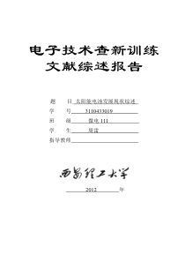 太阳能电池发展现状综述综述