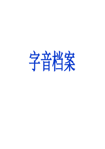 字音档案