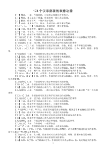 小学语文174个汉字部首的表意功能